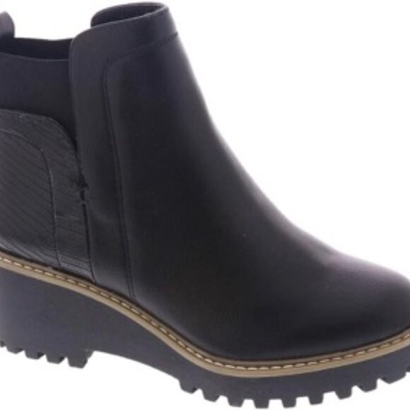 DV by Dolce Vita Women's Rango Wedge Boot Black Size 8.5 - Picture 1 of 5